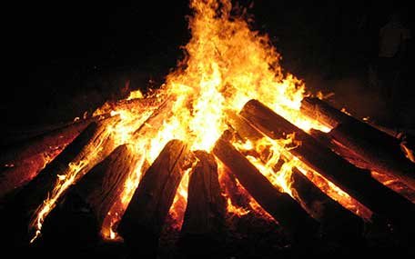Evening Bonfire Lawn
